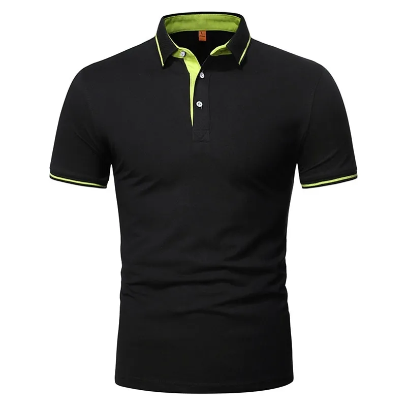 Été Haute Qualité Casual Business Social Manches Courtes s Chemises Col Montant Confortable Polo Shirt Hommes 220618