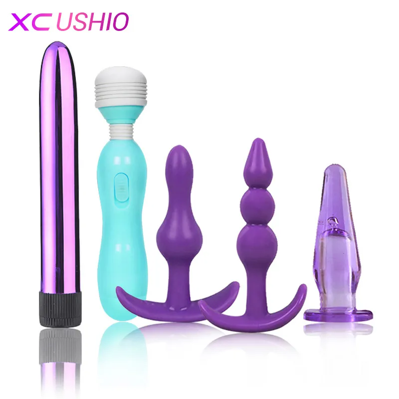 5/8 pièces/ensemble produits sexy Mini gode Anal vibrateur godemichet Anal AV balle têtes jouets pour femme hommes Gay