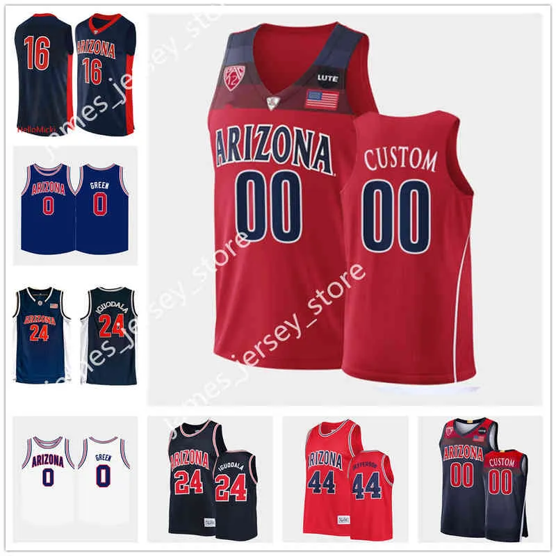 XFLSP Custom Arizona Wildcats Basketbal Jersey 35 Christian Koloko 5 Justin Kier 1 Shane Nowell 2 Adama Bal 3 Pelle Larsson 4 Dalen Terry 20