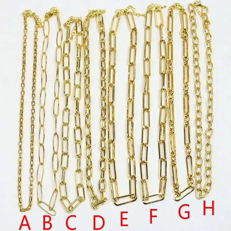 Chains Pieces Solo Link Chain Necklace 18K Plated With Lobsters 5cm Extention Jewelry Accessories 90129Chains
