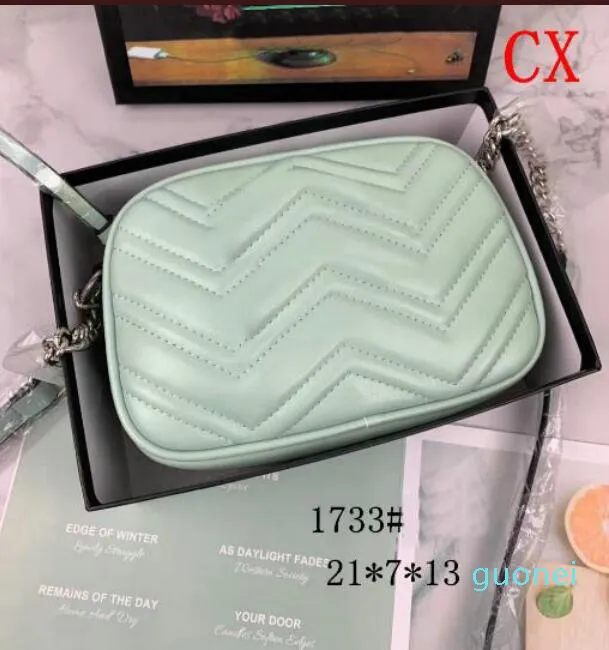 tasarımcı Marmont çanta Aşk kalp V Dalga Desen Satchel Omuz Çantası moda Gümüş metal Zincir Çantalar Crossbody Çanta Bayan Bez Çantalar 0032