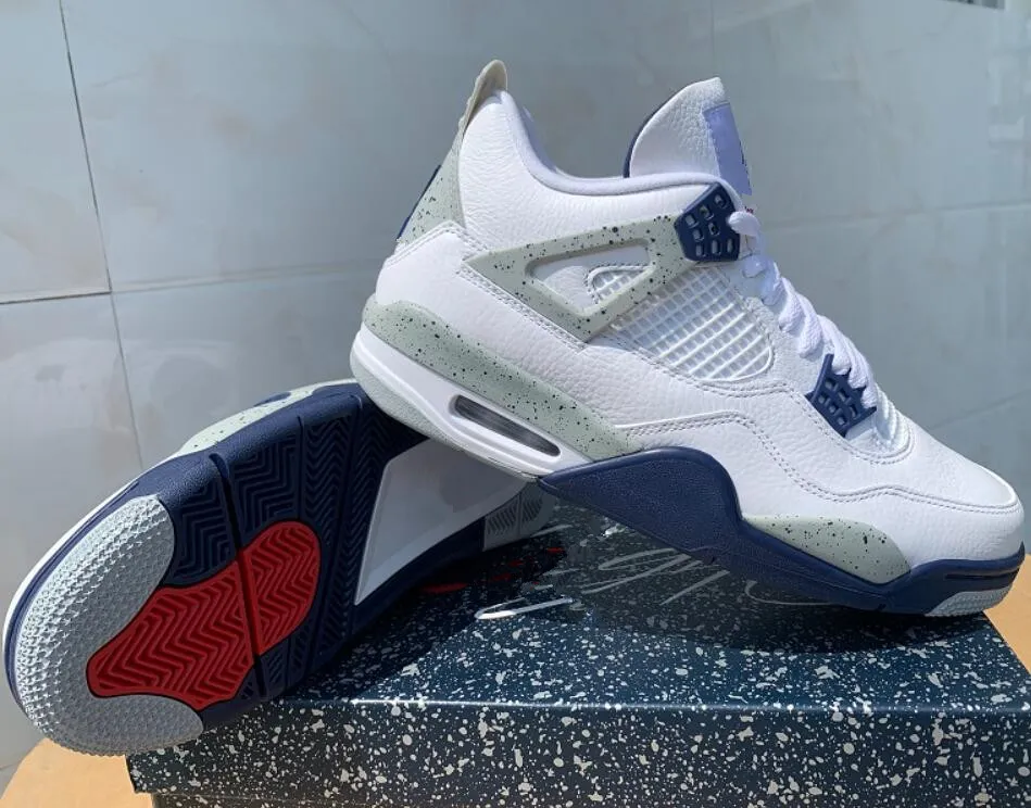 4S Midnight Navy Basketball Shoes 2023 Кроссовки Кроссовки С Размером