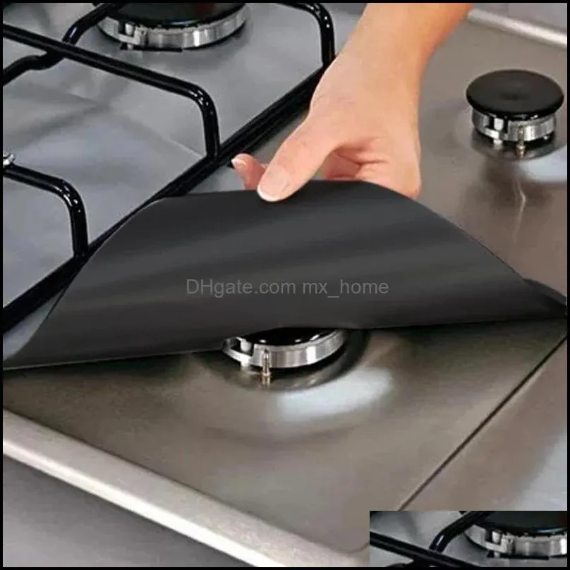 Gas Stove Protector Cooker Cover Liner Clean Cookware Mat Pad Stovetop Burner Protector High Temperature Resistant Kitchen Mats Accessories