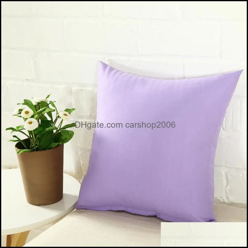 pillowcase pure color polyester white pillow cover cushion decor case blank christmas gift 45 * 45cm zwl239
