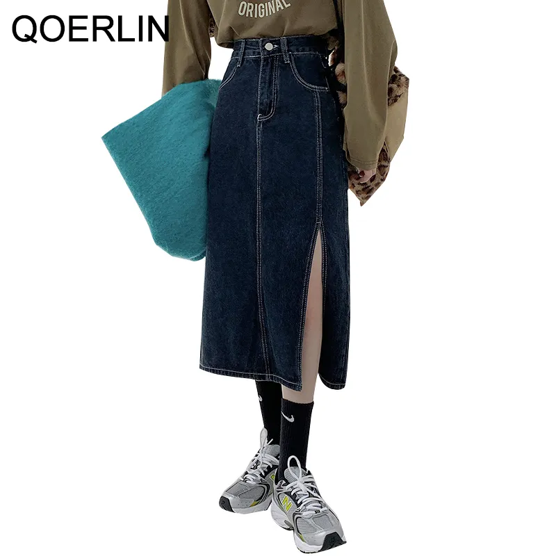 Save Big on Bulk Denim Split Skirts High Waisted Denim Mini Skirt: Women's  Fashionable Mid Length Denim Skirt With Side Slits, Slim Fit, Perfect For 