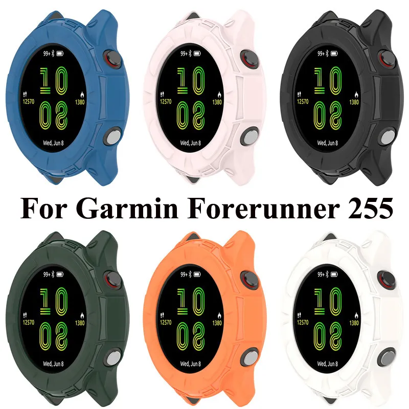 Coque de protection d'écran en TPU compatible avec Garmin Forerunner 255 montre étui de protection couverture montre intelligente accessoires cadre