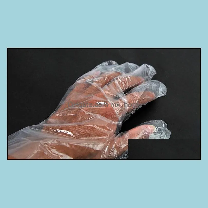 PE Disposable Glove Oil Proof Waterproof Transparent Gloves Multi Function Easy To Use Mittens For Home Clean