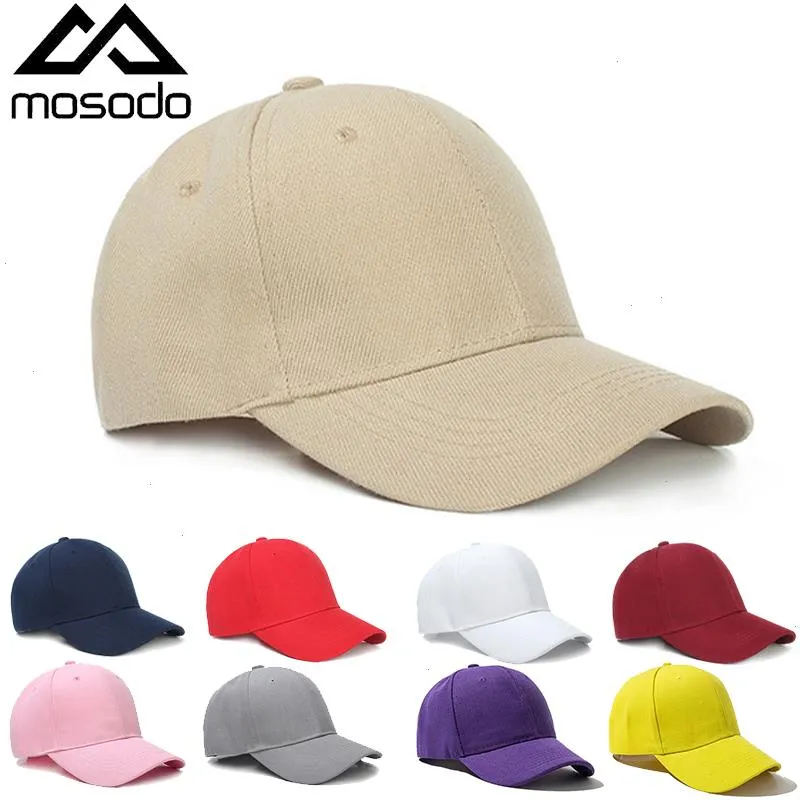 Mosodo gorra de béisbol hombres moda Color sólido mujeres verano deportes sol sombrero pareja pico