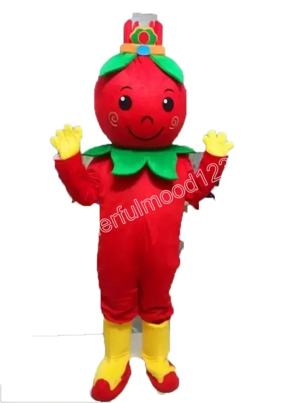 Festivalklänning Röd Medlar Mascot Kostymer Carnival Hallowen Gåvor Unisex Vuxna Fancy Party Games Outfit Holiday Celebration Cartoon Character Outfits