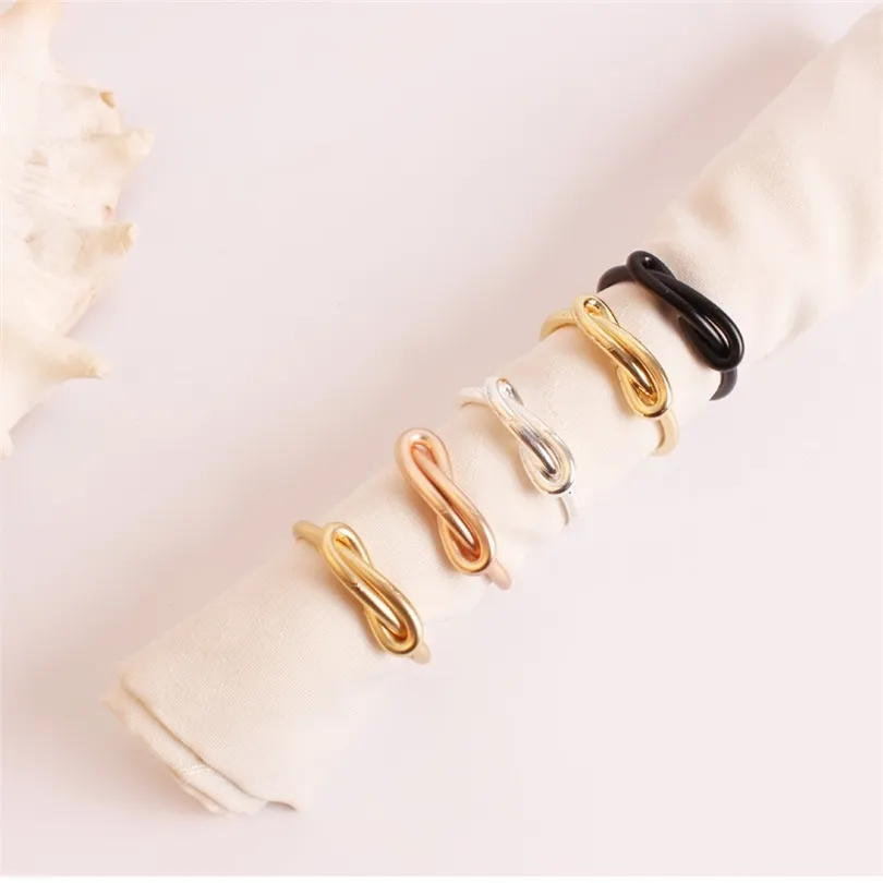 10pcs Shell napkin ring alloy gold and silver napkin buckle hotel model room soft ornament mouth cloth ring 201124
