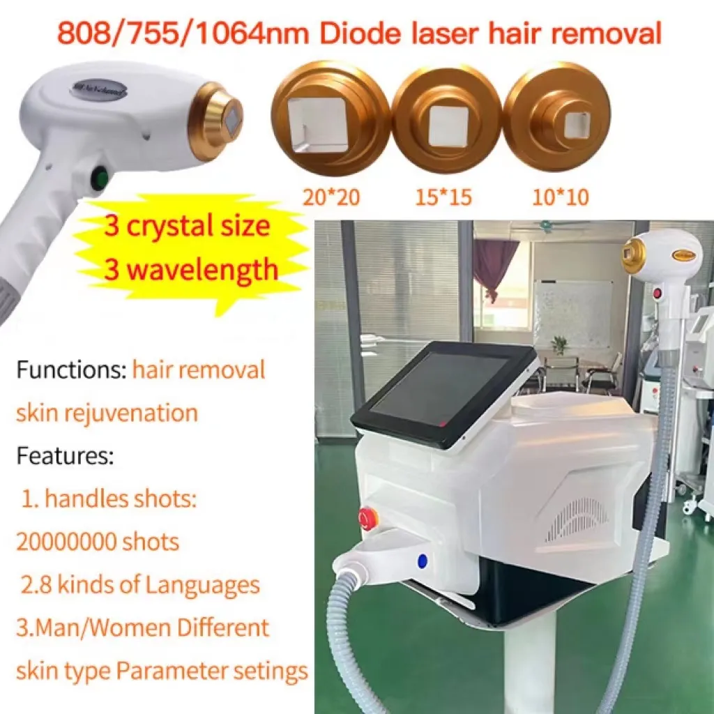 2024 Nuova macchina professionale per la depilazione con punto di congelamento del laser a diodi 808 permanente