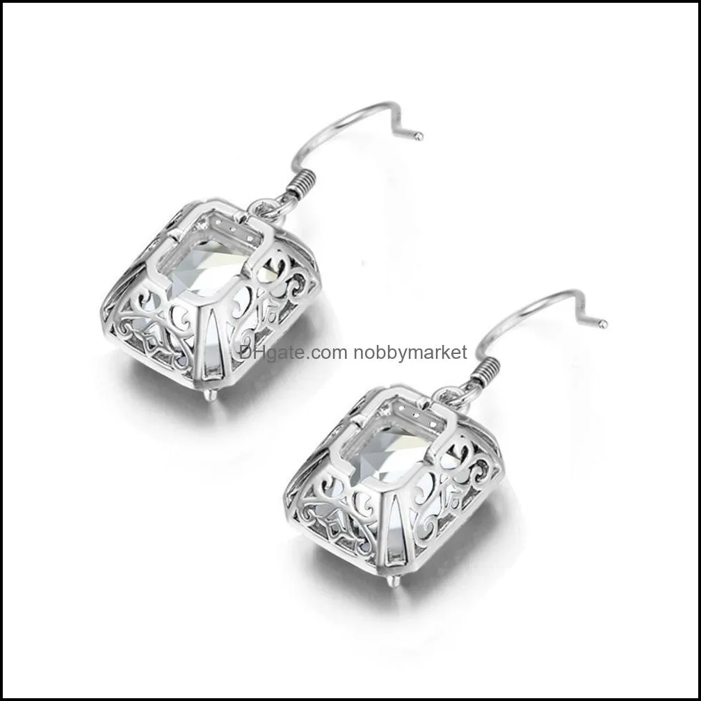 Szjinao Earrings Diamond Cute Joyas De Plata 925 Mujer Wedding Romantic Luxury Fine Jewellry Brand Famous Boucle Doreille