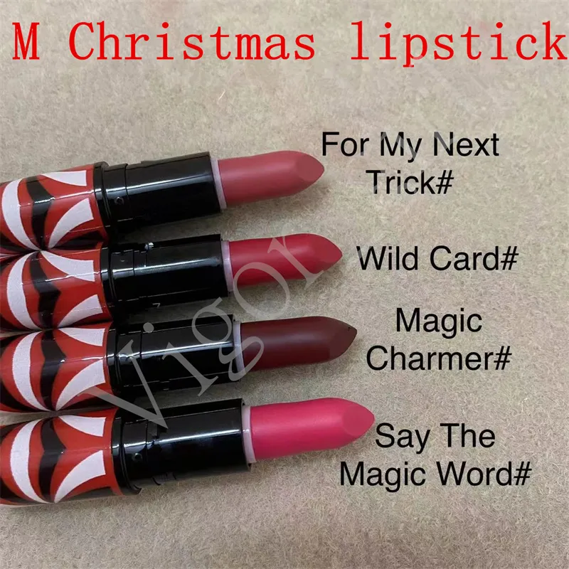 2022 Girl Beauty Cosmetics M Brand Christmas Lipstick Rossetti opachi con alta qualità impermeabile multicolore a lunga durata