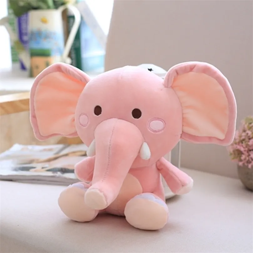 1 st 22 cm söt stor öron elefant plysch leksak mjuk fylld tecknad djurdockor sovrum dekoration barn födelsedagspresent 220707
