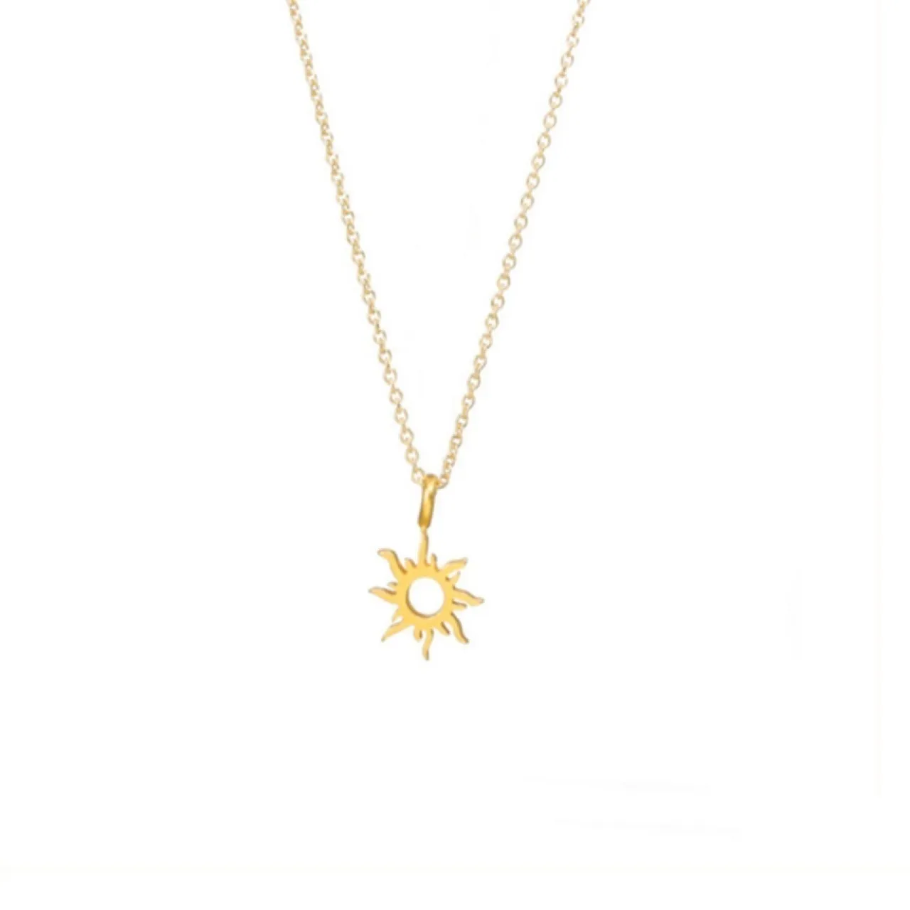 Gold Sun Necklace Pendant Silver Sun Necklace Female Collarbone Chain