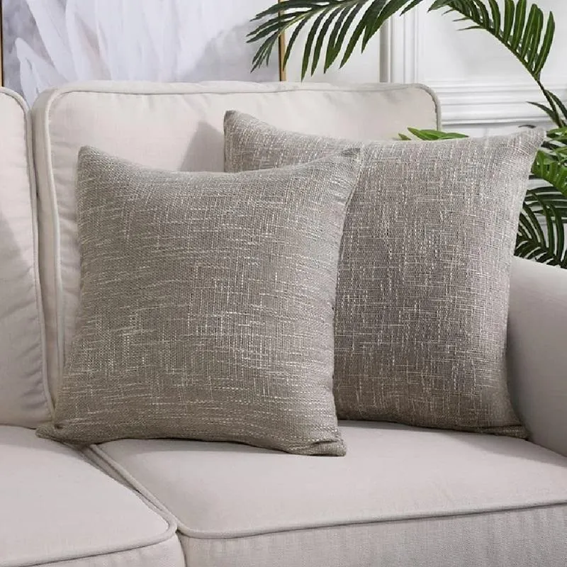 Almofada/travesseiro decorativo inyahome Faux Linen Home Decorative Cushion Capa travesseiro para sofá -cama da cama Fazenda escondida zíper Coussi