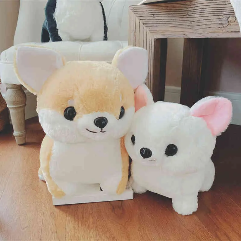 Kawaii Simulation 3040cm Plush Huahua Dog Toys Soft Budles Dogs Doll Ldren Plush Peluche Pets المصاحبة للعبة J220729