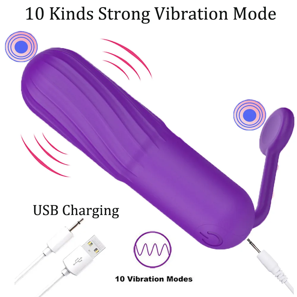 USB Bullet Vibrator Rechargeable Mini Petit Oeuf Vibrant Fort Vagin Balle Point G Masseur Adulte Jouets Sexy Vibrateurs Pour Femmes