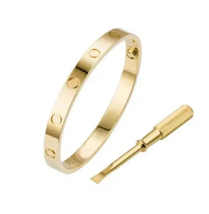 Love Screwdriver Bracciali Designer Bangle Classic C Design Jewelry Bracciali per uomo e donna Non sbiadiscono Anallergici