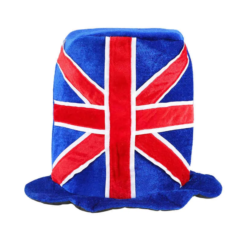 30cm Union Velvet Top British Flag Bunting Caps Dress Accessories Queens Jubilee Party Decorations for Man Woman L220708