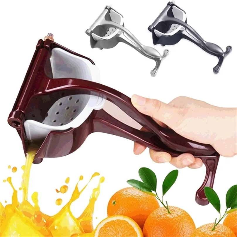 Fruit Manual Juicer aluminium legering handdruk squeezer granaatappel oranje citroen suikerrietsapgereedschap voor keuken 220423