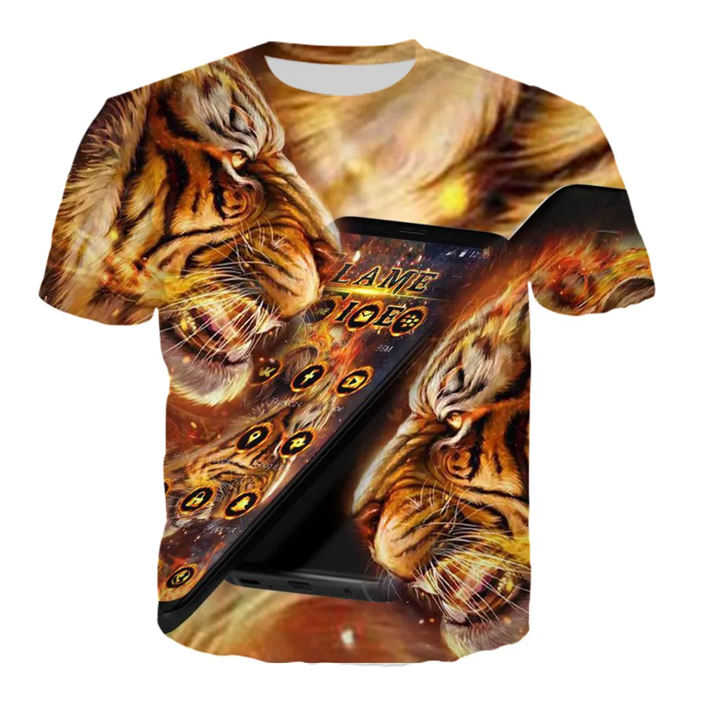 Nowy Druk 3D Tiger Moda Męskie Kobiety Distury Crewneck T Shirt Plus Size S-6XL Harajuku0002