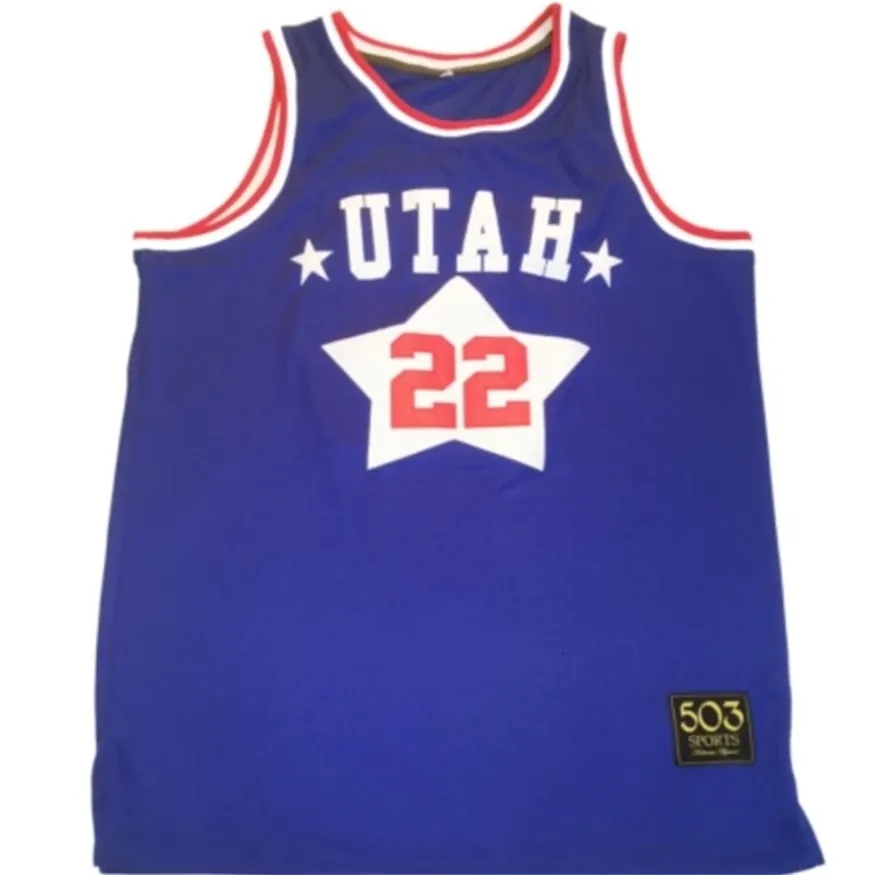 Nikivip maillot de basket personnalisé taille XXS XS S-XXL 3XL 4XL 5XL 6XL Utah Stars maillot de basket personnalisé ABA Moses Malone Los Angeles