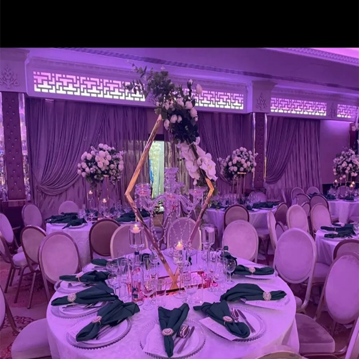 Wholesale Price Handmade Wedding Decoration Table Centerpiece Gold Metal Candelabra imake0037