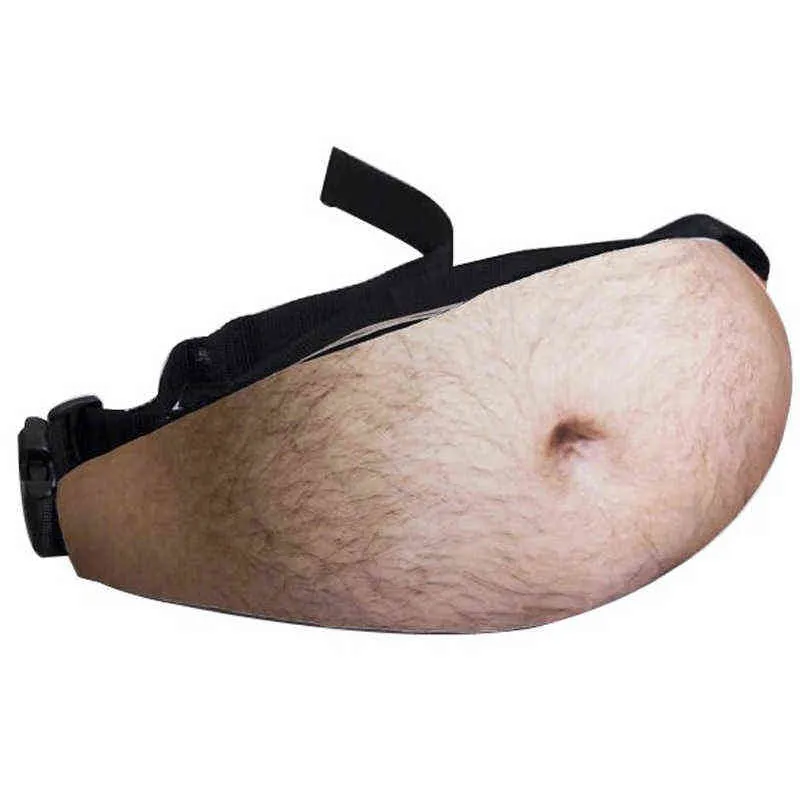 Grappige popdad Bod Money Fanny Packs Men Travel Bags Vlees Kleur Creative Fanny Pack Beer Fat Belly Bum Pouch Taille Bag 220626