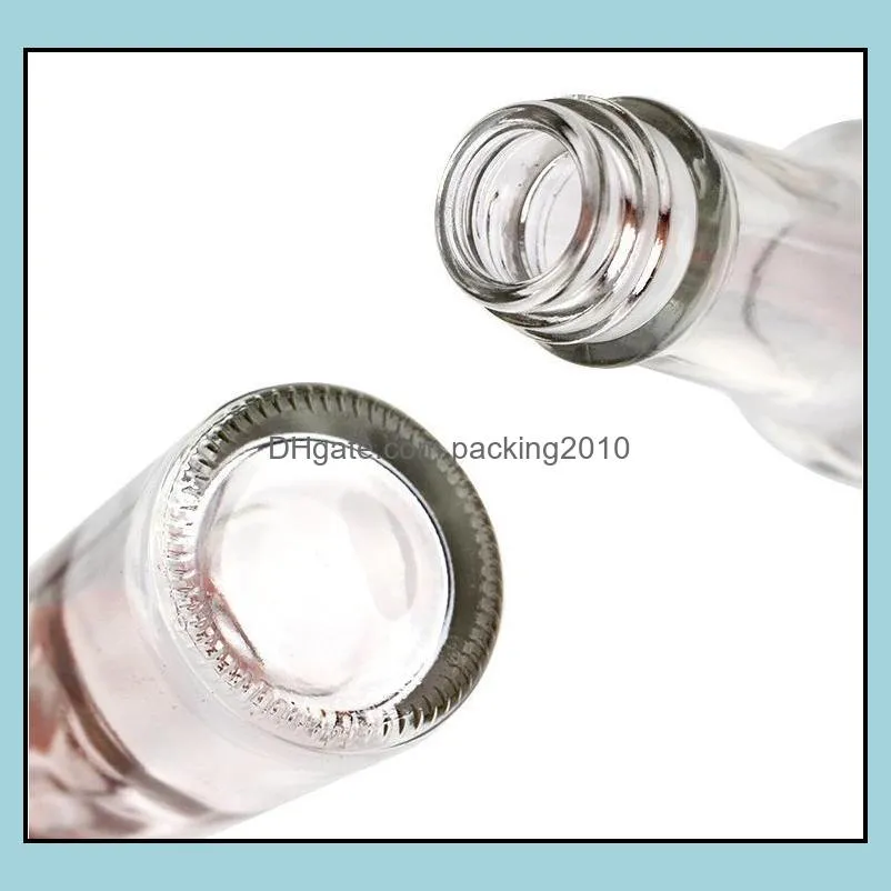 5oz woozy round glass sauce tomata glass bottles clear glass woozy bottles with dripper inserts 150ml with screw caps pab11439