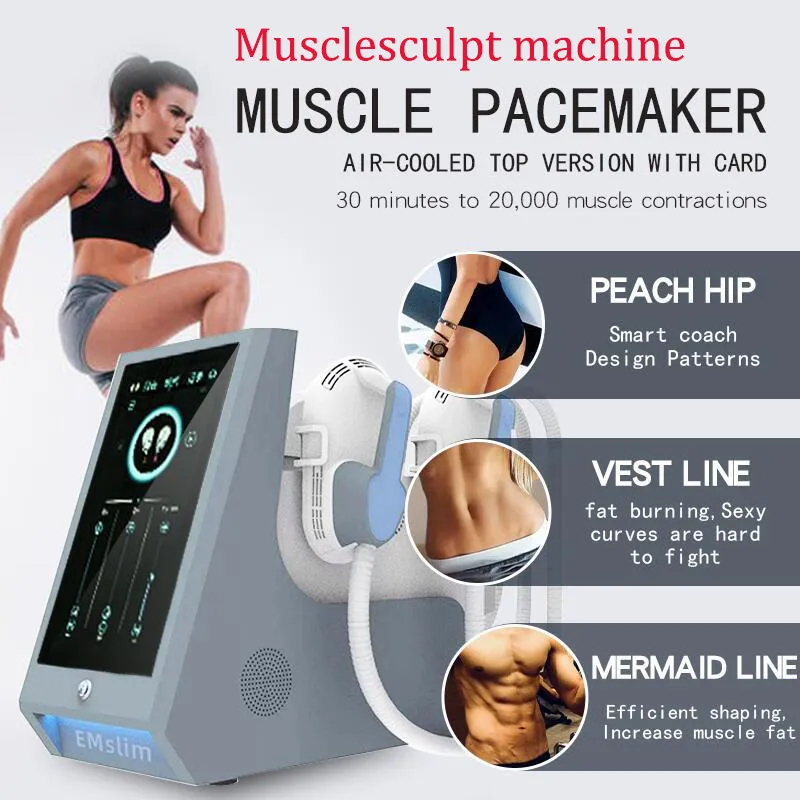 Protable EMSLIM neo 4 handles muscle sculpt body shaping HIEMT and RF with cushion slimming machine 7 TESLA Muscle Sculpting weight loss beauty equipment