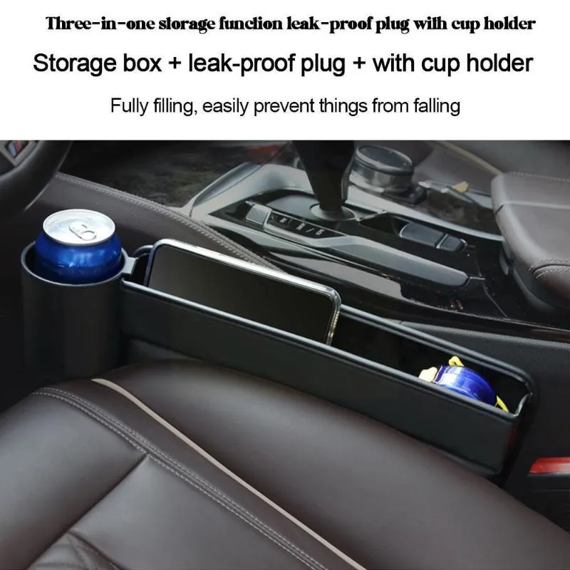 5 STAR SUPER DEALS Car Seat Caddy Catcher Organizer and Gap Filler -  Prevent Dropping of Items in Between Seat and Console (2pc)