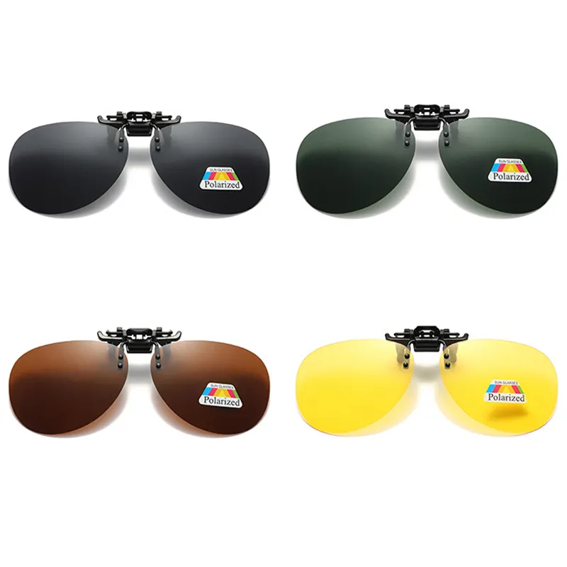 Polarized Round Clip On Clip On Sunglasses For Men And Women Unisex Flip Up  Eyewear For Driving From Aleen5, $1.56