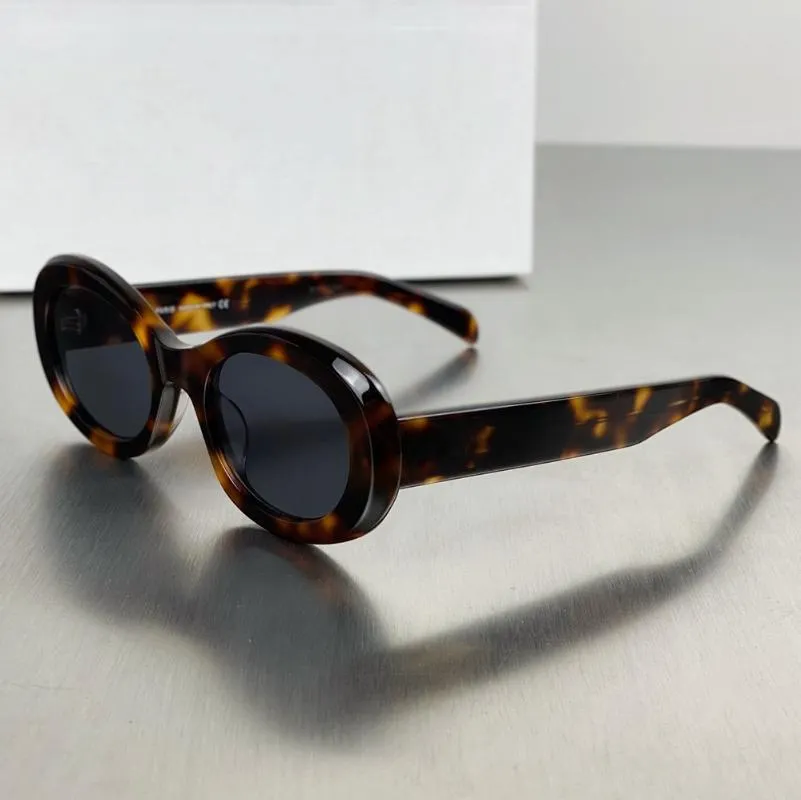 Sunglass Fransa Kadın Tasarımcı Seksi Kedi Göz Gözlükleri Oval Asetat Koruyucu Sürüş Gözlükleri 40194Sunglasses