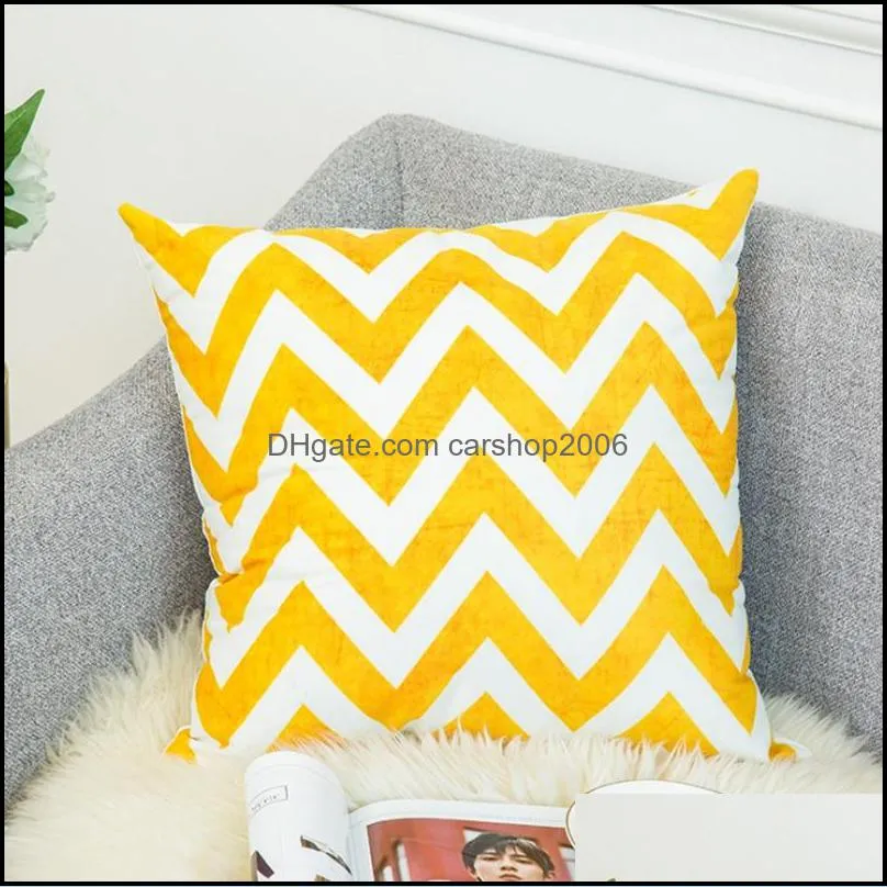 cushion covers geometric printed pillow case velvet couch cushion covers decorative sofa cushions home decor yellow grey 16 dsl-yw1503