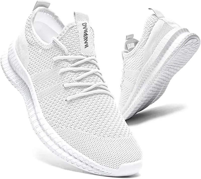 Mens Walking Shoes Non Slip Tennis Shoes Lightweight Breattable Mesh Casual Workout Gym Sneakers