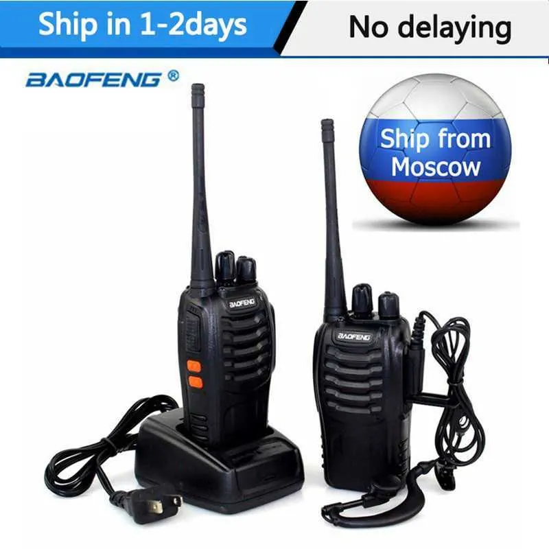 2 PCS Baofeng BF-888S Walkie Talkie 5W راديو ثنائي الاتجاه المحمولة UHF 400-470MHz 16CH
