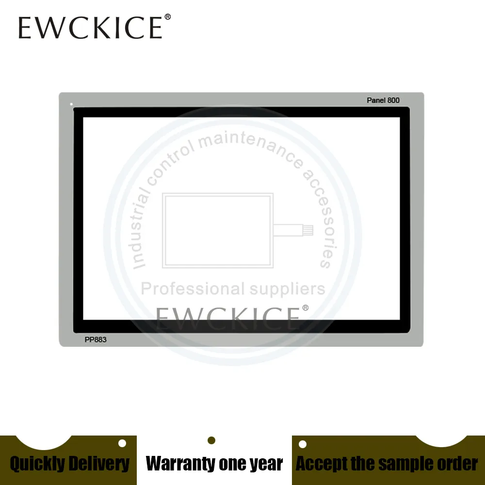 Painel 800 PP883 3BSE092979R1 PEÇAS DE SUBSTITUIÇÃO PLC HMI Touchscreen Industrial e Filme da etiqueta frontal