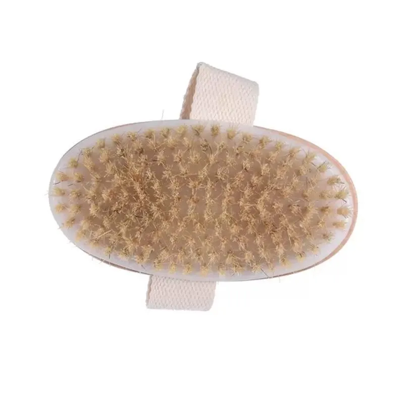 Bath Brush Dry Skin Body Soft Natural Bristle SPA The Brush Wooden Bath Shower Bristle Brush SPA Body Brushs Without Handle CG001