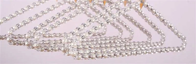 Clothing Shelf Crystal Beads Pearl Clothes Hanger Nonslip Triangle Arc Wedding Dress Exhibition Costume Store Dress Frame Direct Deal 7yl p1