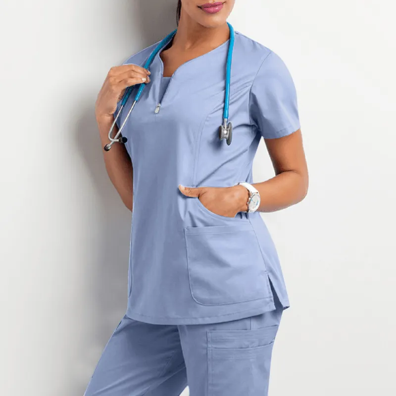 002 Healthca Protective Appal Workwear Women Health Femme Beauty Salon Clothes Scrub Tops Shirt Nurs Nursing Uniform Jacketstop