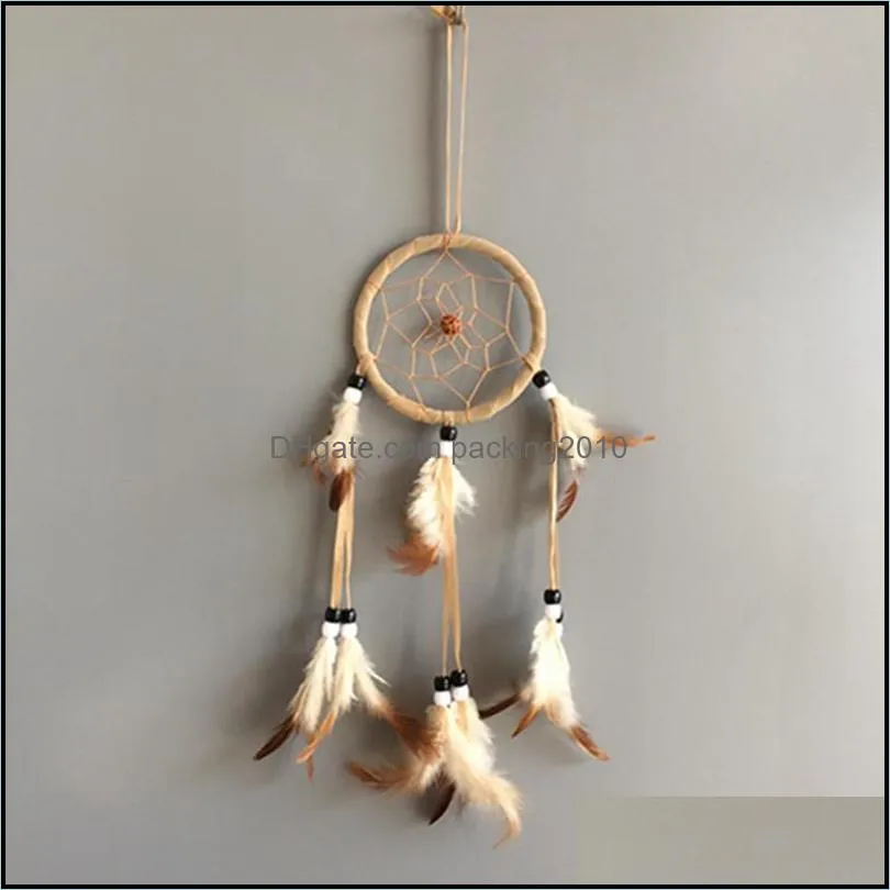 9cm small dream catchers hanging decoration christmas decor indian style car pendant feathers bedroom handmade dream catcher