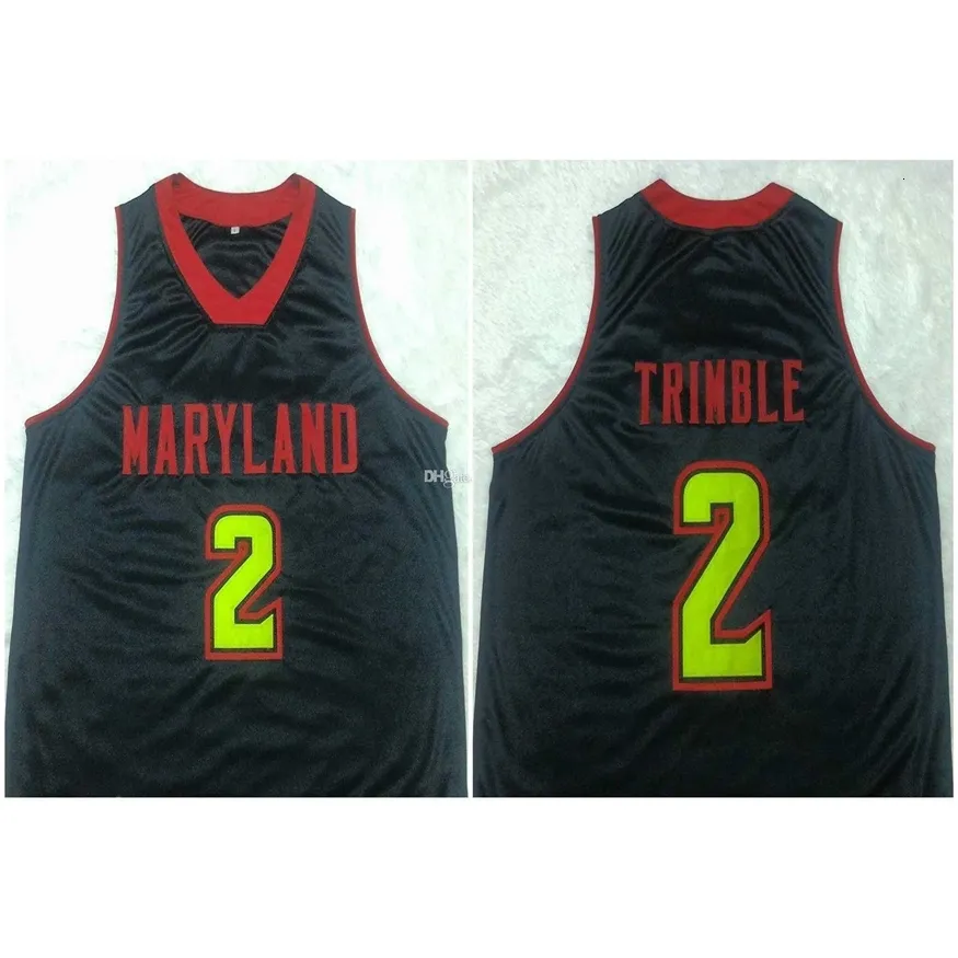 Nikivip Melo Trimble #2 Maryland Terrapins College Retro Basketbol Forması Erkek Dikişli Özel Herhangi Bir Sayı İsim Formaları