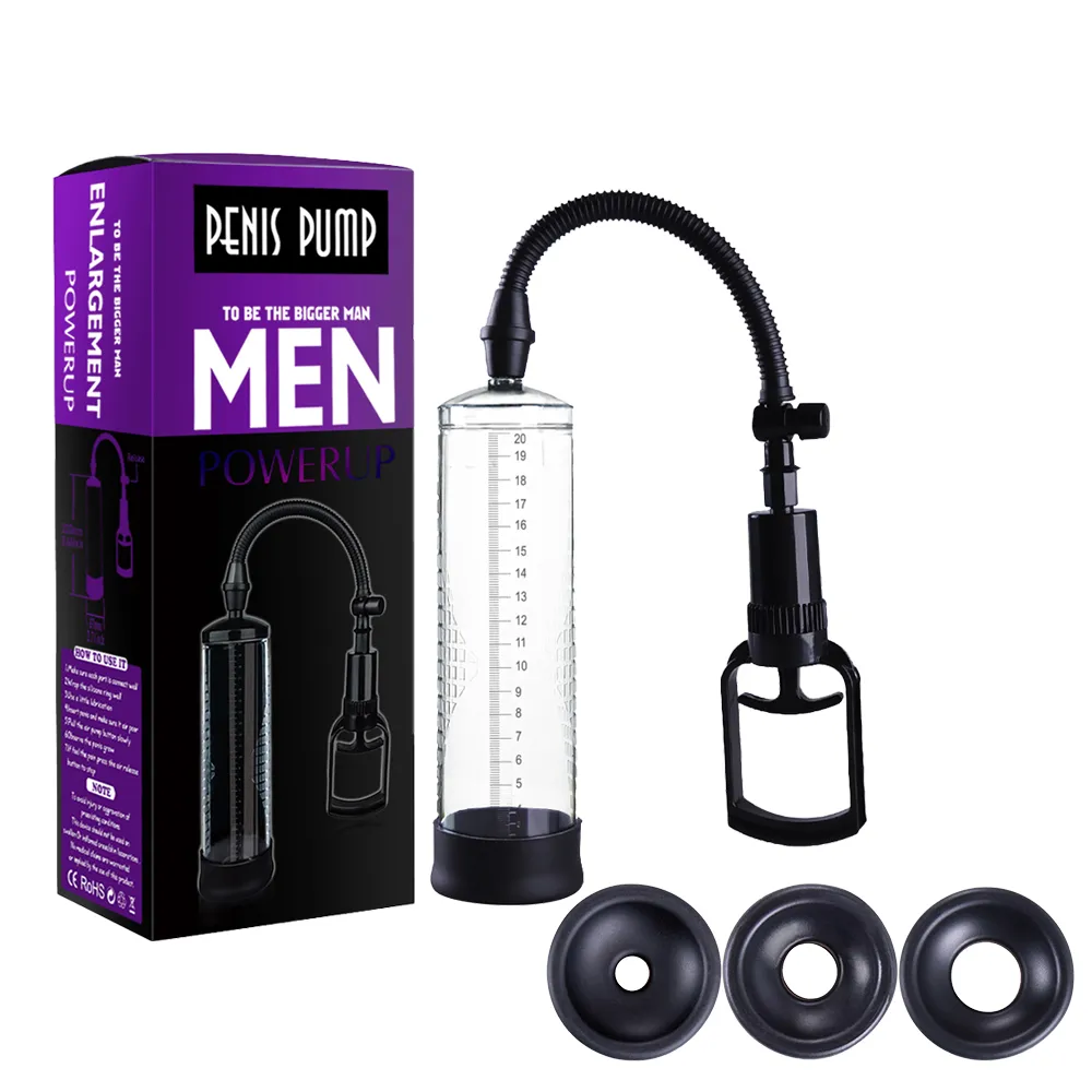 Powerful Vacuum Penis Enlarger Pump sexyy Toy for Men Manual Cock Extender Increase Length and Hardness Adult Masturbator Product