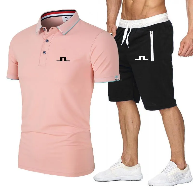 Survêtements pour hommes Fashion Shirt Set For Men J Lindeberg Golf Short Sleeve 4XL Shorts 2XL 2 Piece Buy See Size ChartMen's Men'sMen's