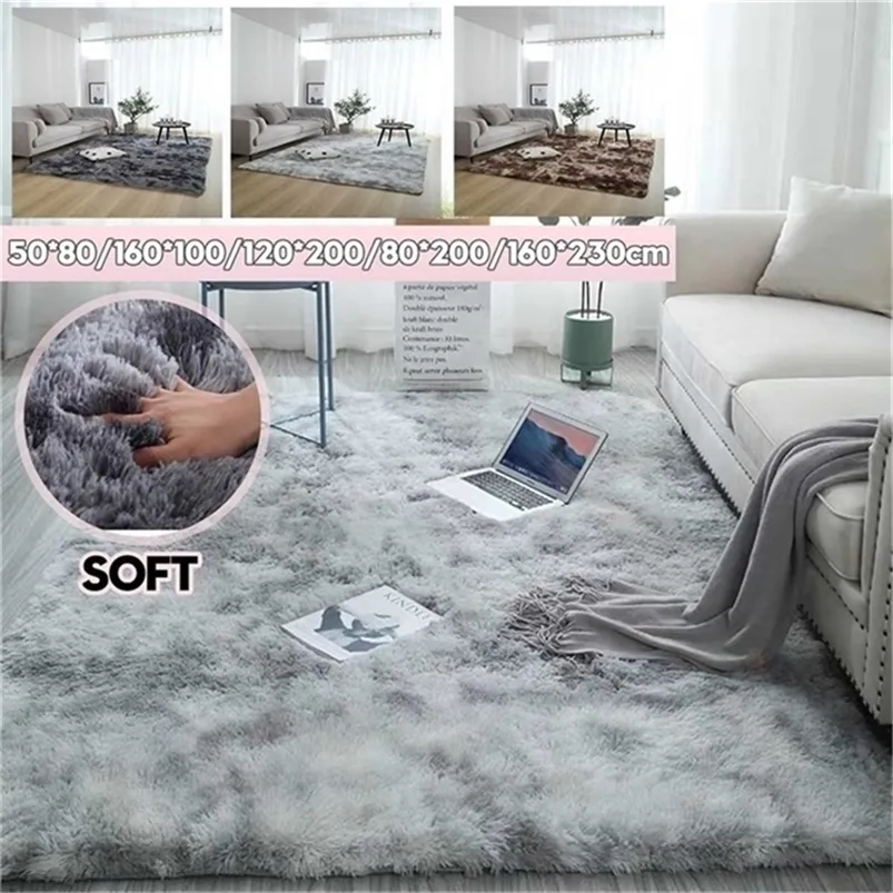 160CMX230 cm salon sypialnia dywanika anty Skid Ultra miękkie miękkie dywanowe dywan prostokąta nowoczesna mata dekoracja domu 220301