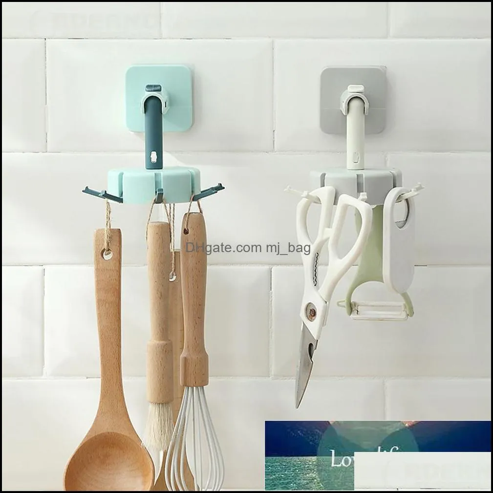 Rotatable Hook Hanger Gadget Bathtub Punch-Free Multi-Cabinet Storage Rack with Suction Cups Kitchen Supplies Tool