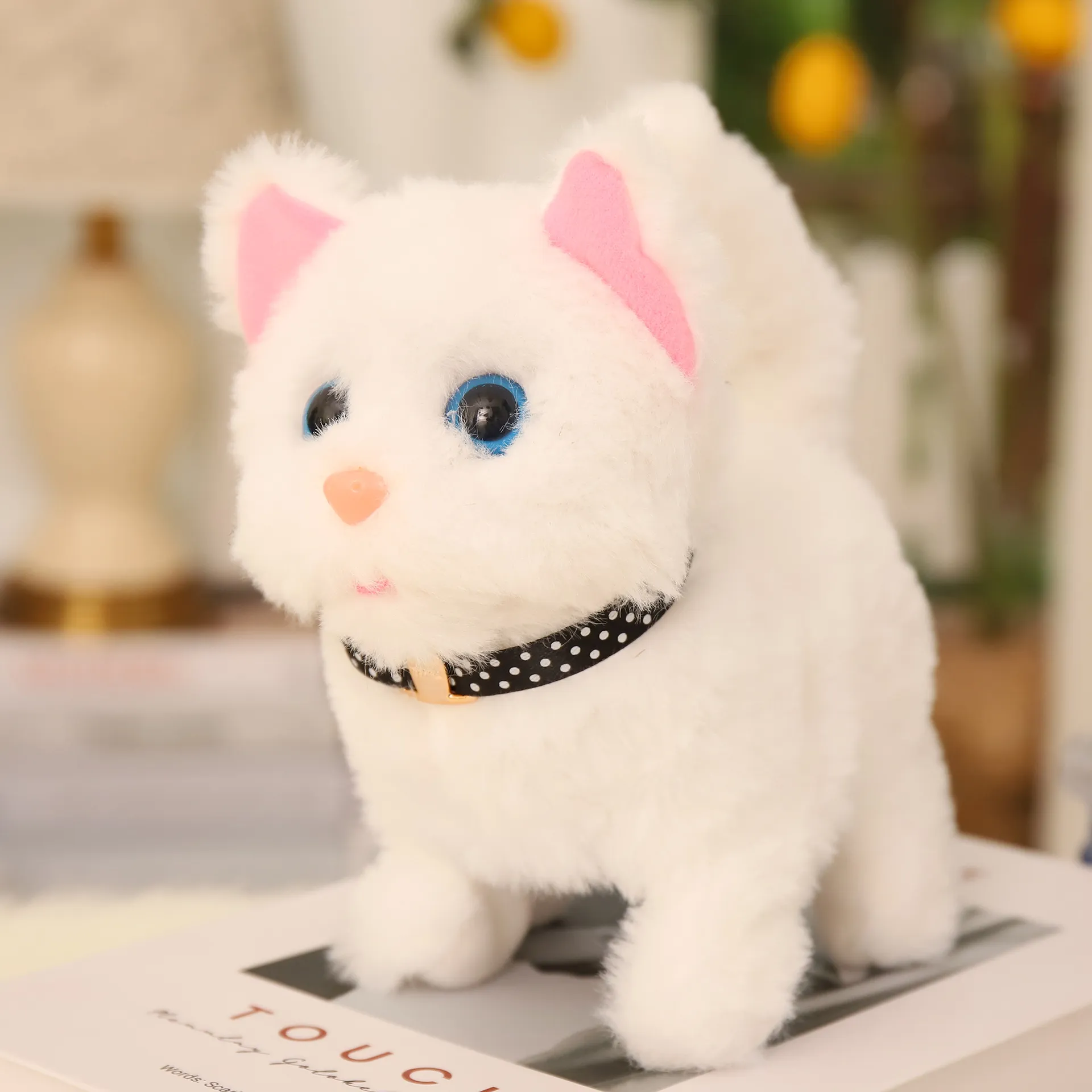 Gato Robot Interactivo Realista – Gatito Eléctrico Que Camina, Maúlla Y Mueve La Cola, Mascota De Peluche Suave Para Niños Y Familias