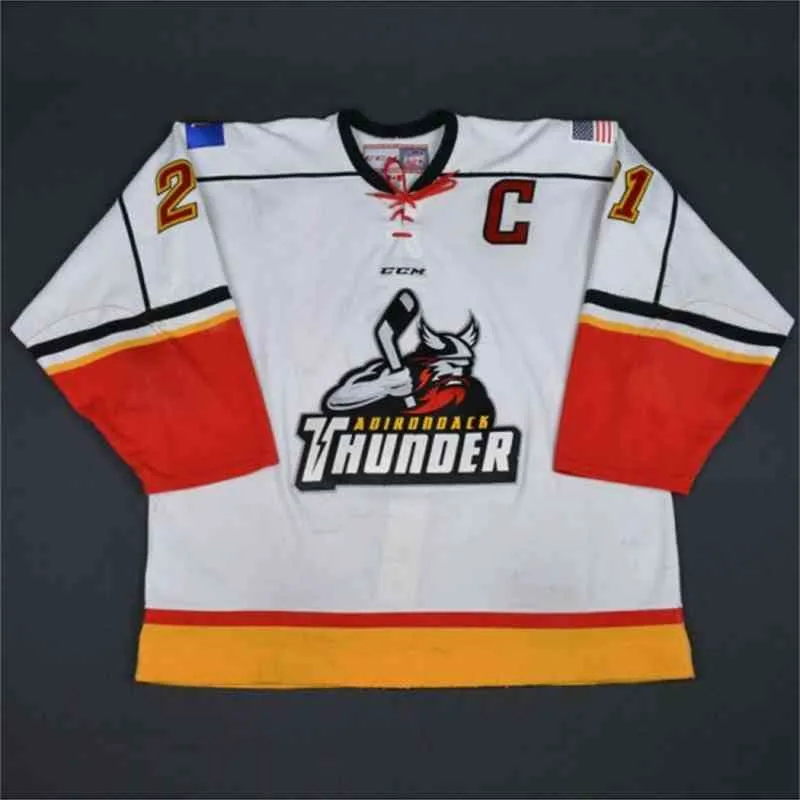Nik1 New ECHL Adirondack Thunder 21 MacArthur 24 Ty Loney Mens