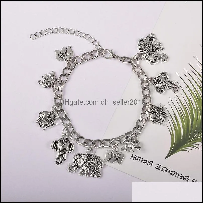 elephant bracelets vintage silver color bracelet pulseira feminina jewelry gift bohemian statement bracelets bangles